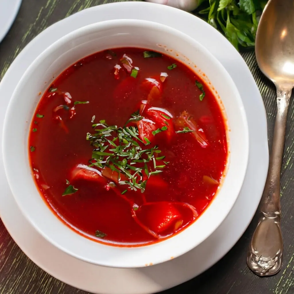 Ukrainian Red Borscht Soup